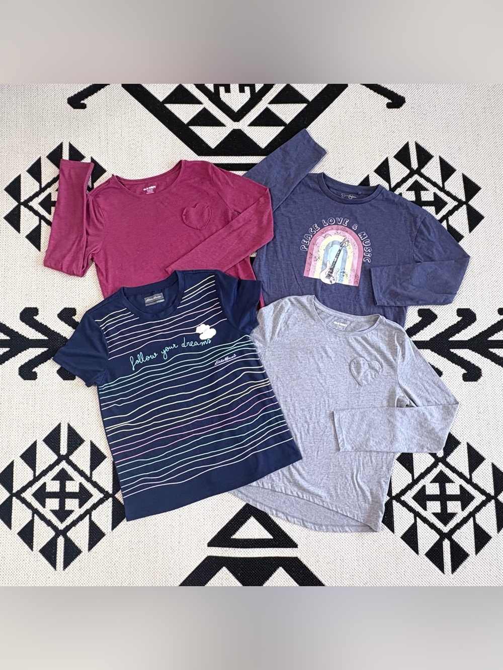Girls Bundle of Long & Short Sleeve Tees XL